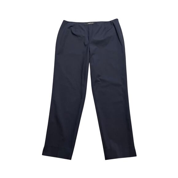 Lafayette 148 New York Trousers Womens 6 Nautical Mid Rise Crepe Side Zip Pant - Picture 1 of 10